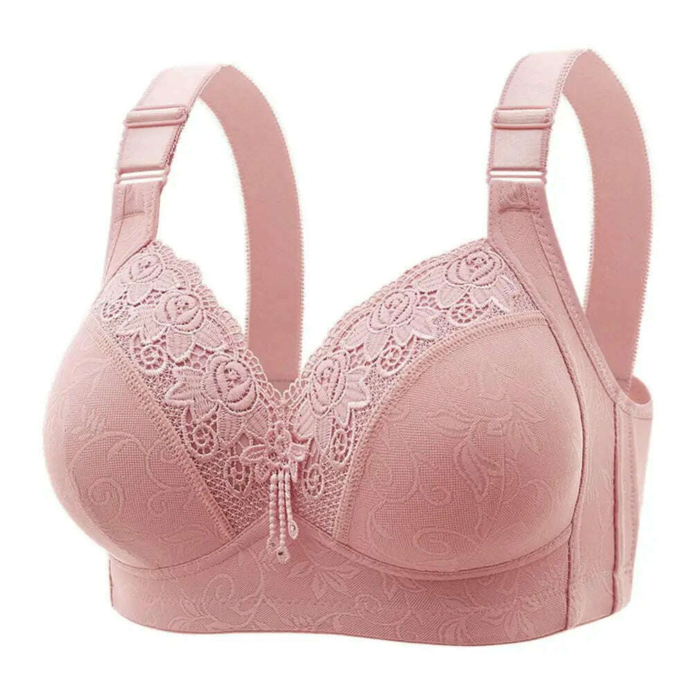 Wireless Size Bra Women Lace Push-up Bra Wireless Push-up Lace Bra for Size Women Padded B/c Cup Brassiere Luxury Non-steel Ring - KIMLUD