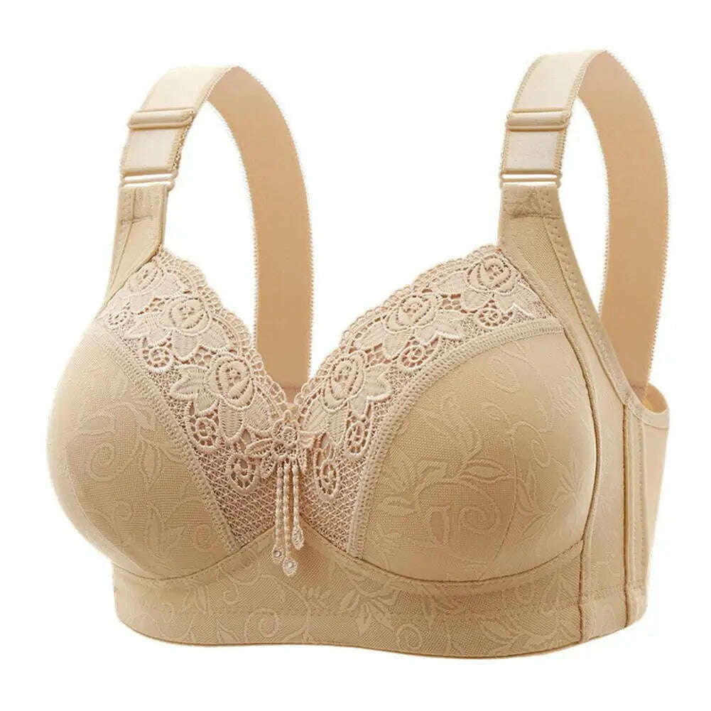 Wireless Size Bra Women Lace Push-up Bra Wireless Push-up Lace Bra for Size Women Padded B/c Cup Brassiere Luxury Non-steel Ring - KIMLUD