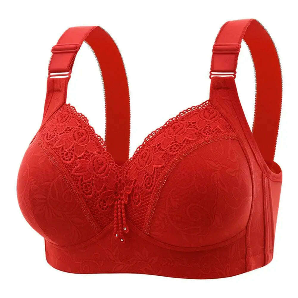 Wireless Size Bra Women Lace Push-up Bra Wireless Push-up Lace Bra for Size Women Padded B/c Cup Brassiere Luxury Non-steel Ring - KIMLUD