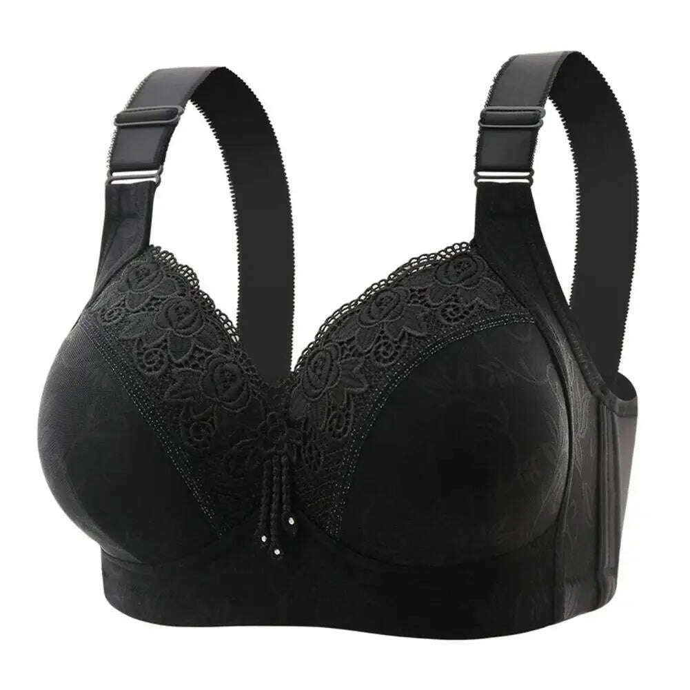 Wireless Size Bra Women Lace Push-up Bra Wireless Push-up Lace Bra for Size Women Padded B/c Cup Brassiere Luxury Non-steel Ring - KIMLUD