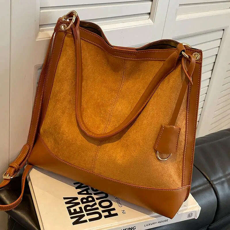 KIMLUD, Woman Shoulder Bag Bags For Women The Tote Bag Crossbody Bag Women Big Bag Women Handbags Clutch Bags For Women Messenger Bags, light brown, KIMLUD APPAREL - Womens Clothes