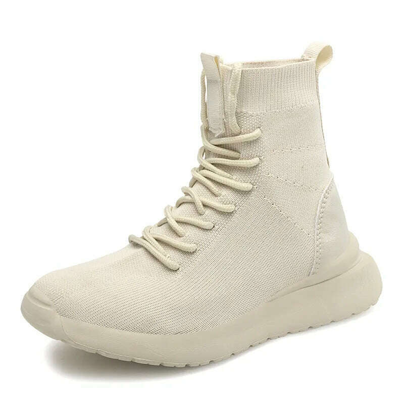 Women Boots Over the Knee Socks Shoes 2020 New Female Fashion Flat Shoes Autumn Winter long Boot for Women Body Shaping Sneakers - KIMLUD