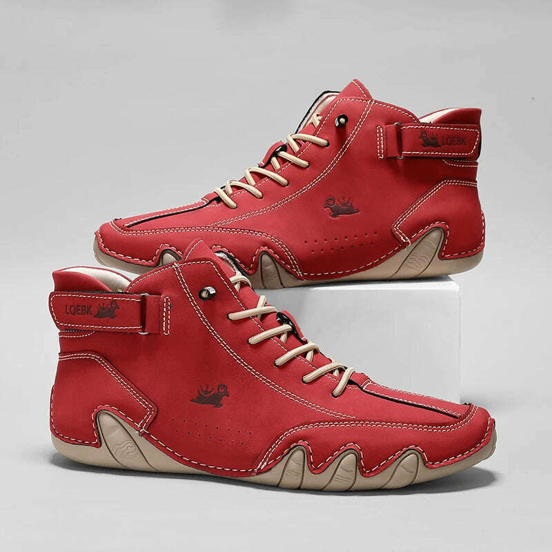 KIMLUD, Women Fashionable Sports and Leisure Shoes Comfortable and Breathable Free of Shipping 2024 High Top Shoes Non Slip Men's Shoes, Red / 36, KIMLUD APPAREL - Womens Clothes