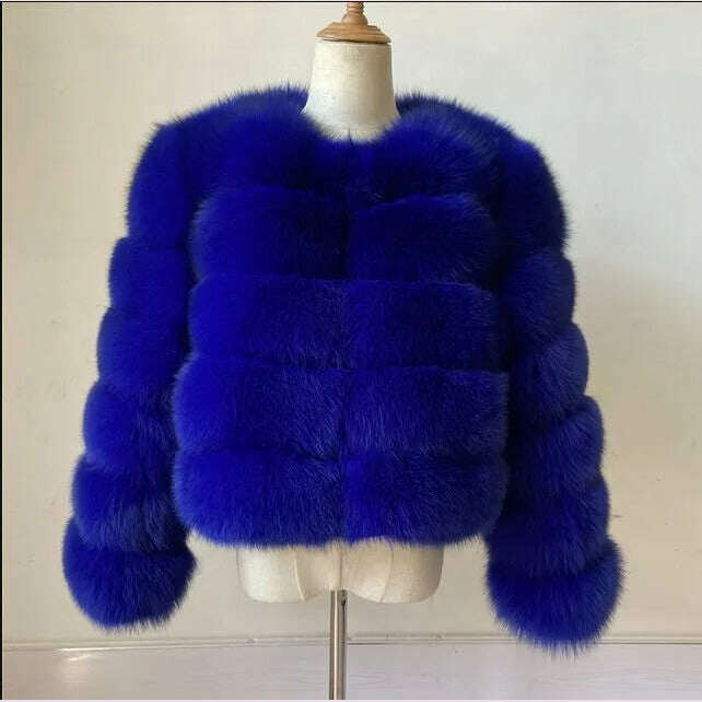 Women Faux Fur Coat Autumn Winter High Quality Fluffy Short Coat Faux Fur Jacket Ladies furry Fashion Tops - KIMLUD