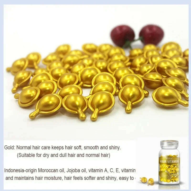 KIMLUD, Women Hair Vitamin Capsule Oil Smooth Silky Keratin Complex Oil Natural Extract Treatments Nourish Repair Damage Hair Care 30pcs, 30pcs Opp Bag 1, KIMLUD APPAREL - Womens Clothes