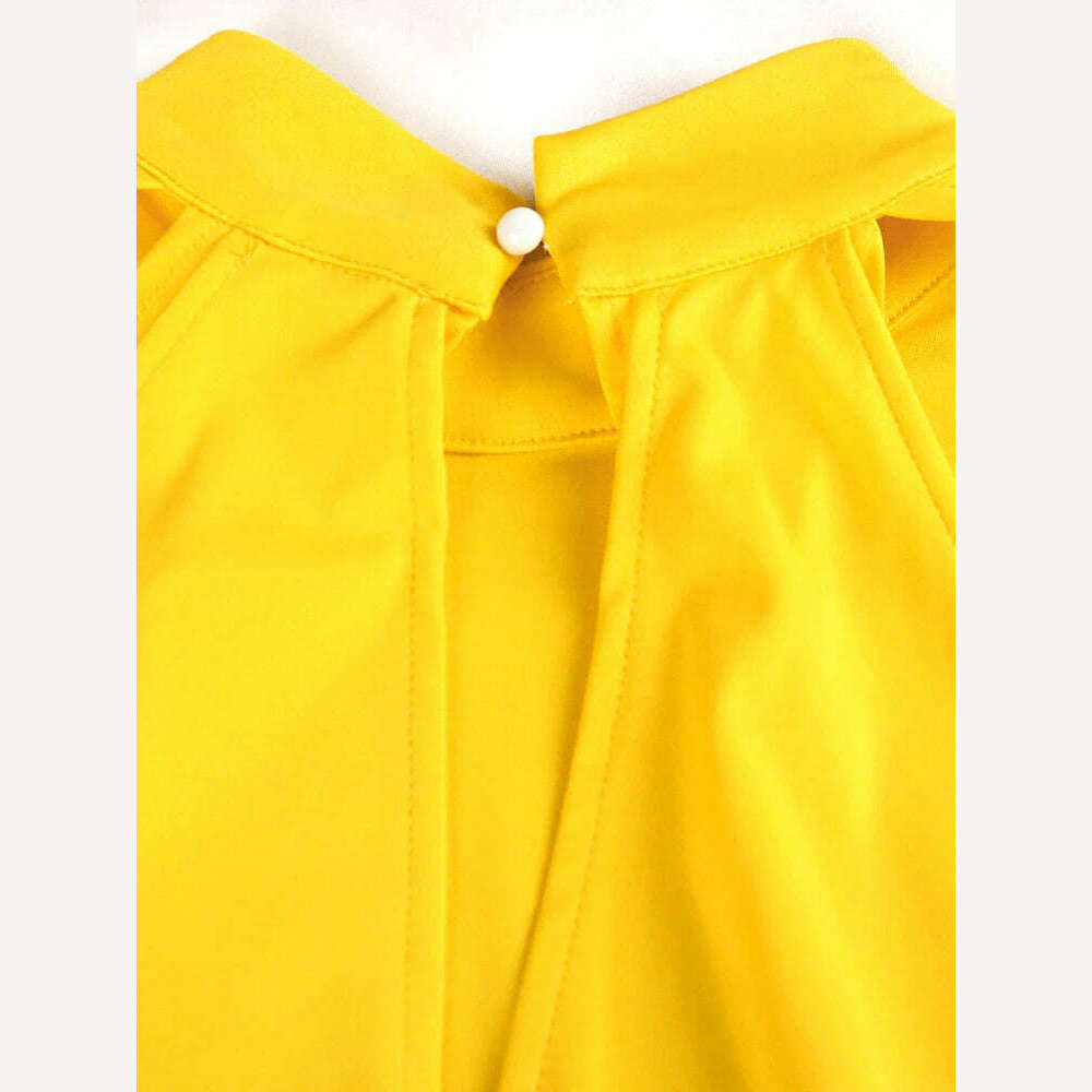 KIMLUD, Women Jumpsuits Sleeveless Summer One-piece Yellow Cut Out Long Backless Slim Fit Wide Leg Overalls Elegant Party Outfits 3XL, KIMLUD Womens Clothes