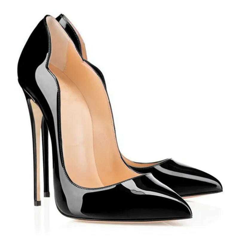 KIMLUD, Women Large Size High Heels Spring Autumn Sexy Shallow Mouth Pumps Pointed Single Shoes Party Stripper Stiletto Zapato De Tacon, KIMLUD Womens Clothes