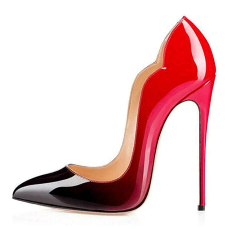KIMLUD, Women Large Size High Heels Spring Autumn Sexy Shallow Mouth Pumps Pointed Single Shoes Party Stripper Stiletto Zapato De Tacon, KIMLUD Womens Clothes