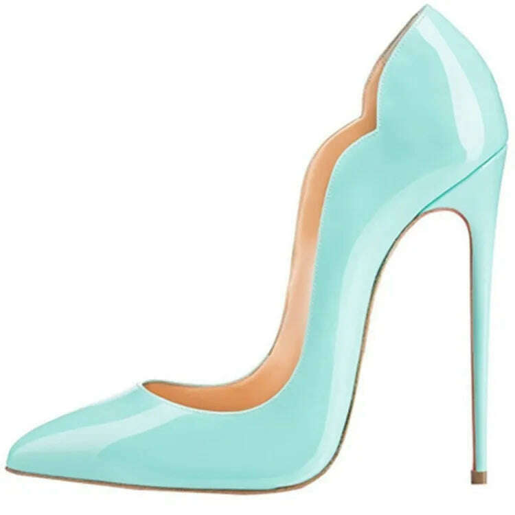 KIMLUD, Women Large Size High Heels Spring Autumn Sexy Shallow Mouth Pumps Pointed Single Shoes Party Stripper Stiletto Zapato De Tacon, Blue / 34, KIMLUD APPAREL - Womens Clothes