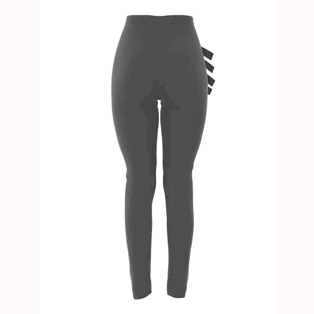 KIMLUD, Women Legging Fashion Slim Fit Black Pants Going Out Spring Trousers High Waist Buckled Skinny Pants, KIMLUD Womens Clothes