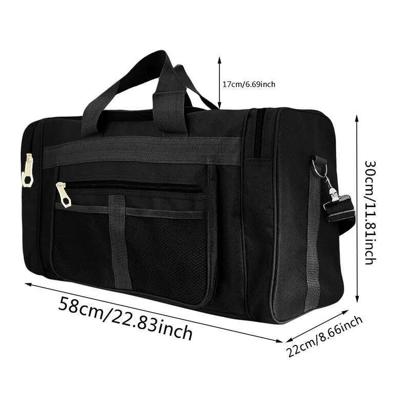 Women Men Nylon Travel Duffel Bag Carry On Luggage Bag Men Tote Large Capacity Weekender Gym Sport Holdall Overnight Bag Pouches - KIMLUD