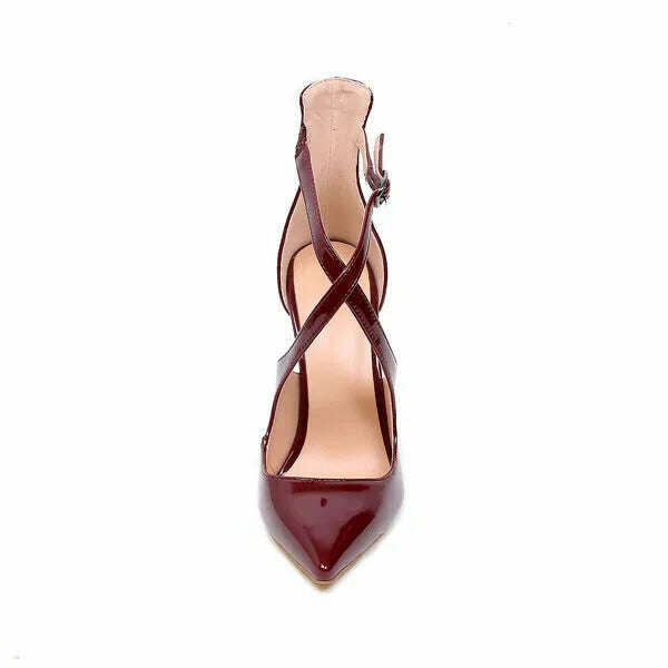 KIMLUD, Women Pumps Stiletto Heels Buckle Gladiator Sandals Office Party wedding shoes for women bride High Heels Plus Size 34-48 83-4, KIMLUD Womens Clothes
