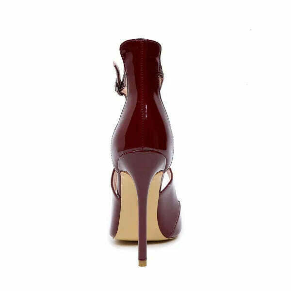 KIMLUD, Women Pumps Stiletto Heels Buckle Gladiator Sandals Office Party wedding shoes for women bride High Heels Plus Size 34-48 83-4, KIMLUD Womens Clothes