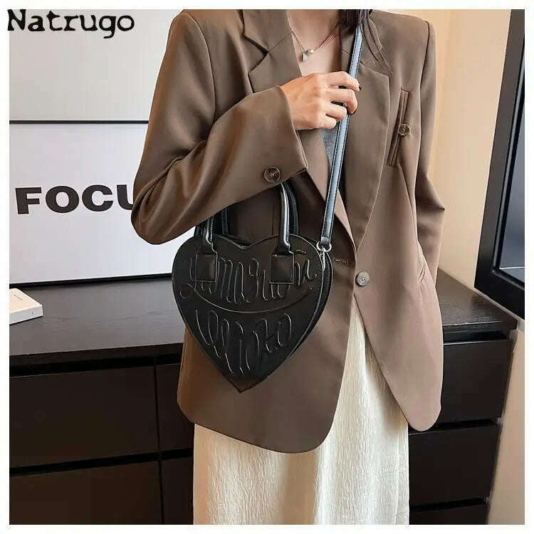 KIMLUD, Women Purses And Handbag Fashion Red Love Heart Shape Shoulder Bag Women Chain Crossbody Bag Ladies Purse And Clutch Bag, KIMLUD Womens Clothes