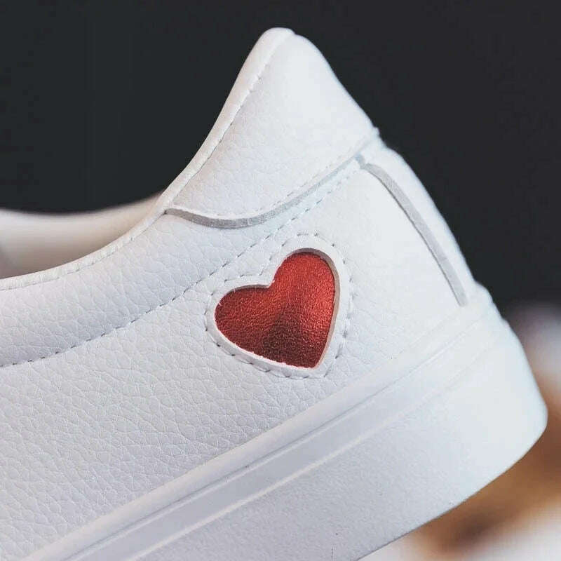 KIMLUD, Women Sneakers New Women Shoes Trend Casual Flats Sneakers Female New Fashion Comfort Cute Heart Vulcanized Platform Shoes, KIMLUD Womens Clothes