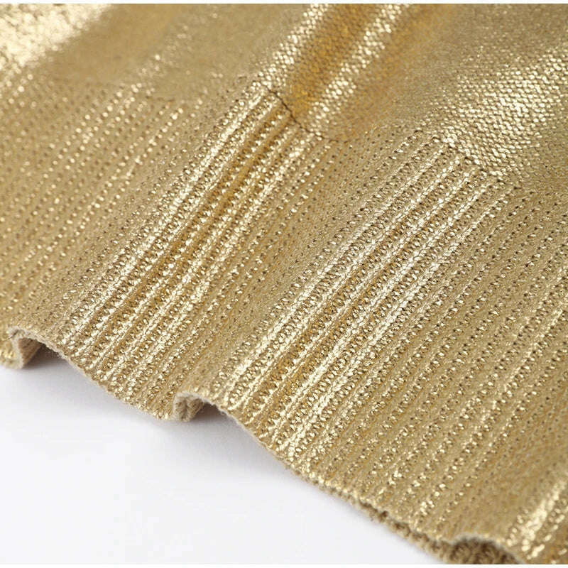 KIMLUD, Women Solid O Neck Pullover Top Elegant Loose Long Sleeve Gold Sweatshirt 2023 Autumn Female Fashion Casual Shinny Outerwear, KIMLUD Womens Clothes
