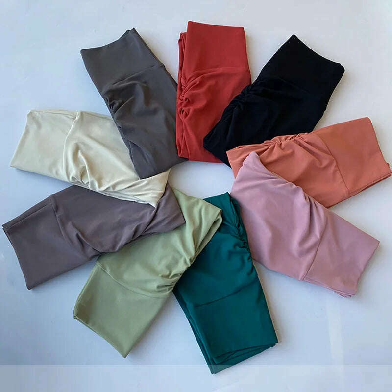 Women Sport Fitness Leggings High Waist Elastic Sexy Solid Yoga Pants Training Running Gym Quick Dry Breathable Leggings Female - KIMLUD