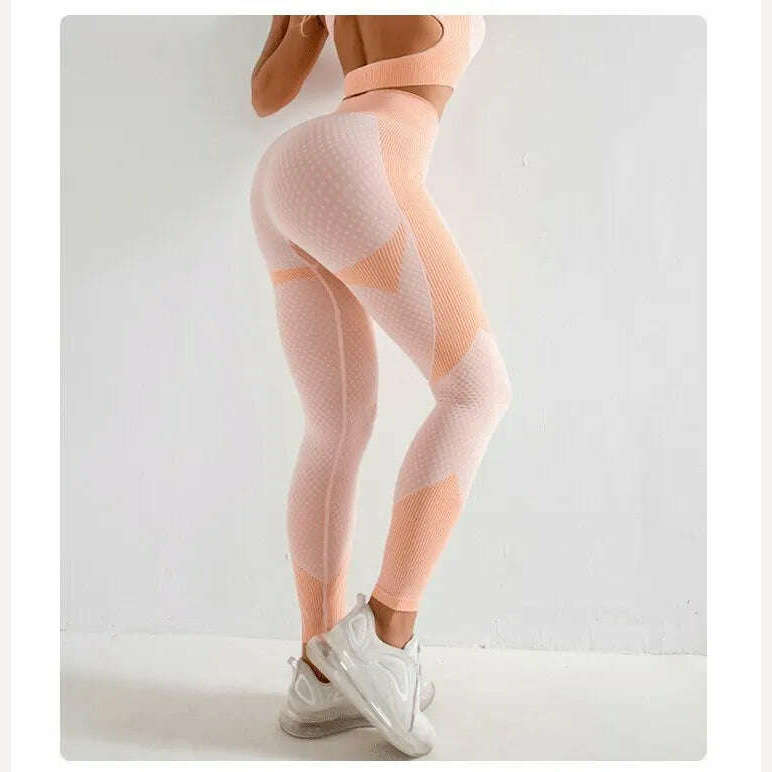 KIMLUD, Women's 3pcs Seamless Workout Outfits Sets Yoga Sportswear Tracksuit Leggings and Stretch Sports Bra Fitness, KIMLUD Womens Clothes