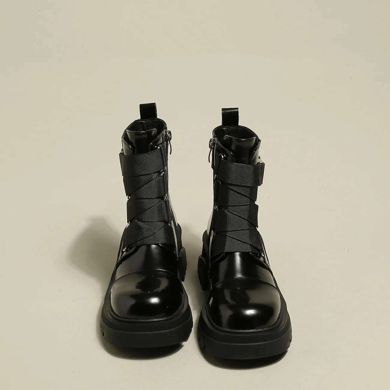 KIMLUD, Women's Autumn Boots Women Shoes Female Ankle Boots Cool Motorcycle Chelsea Winter Shoes Slip On Brand Designer Footwear Ladies, Black / 35, KIMLUD APPAREL - Womens Clothes