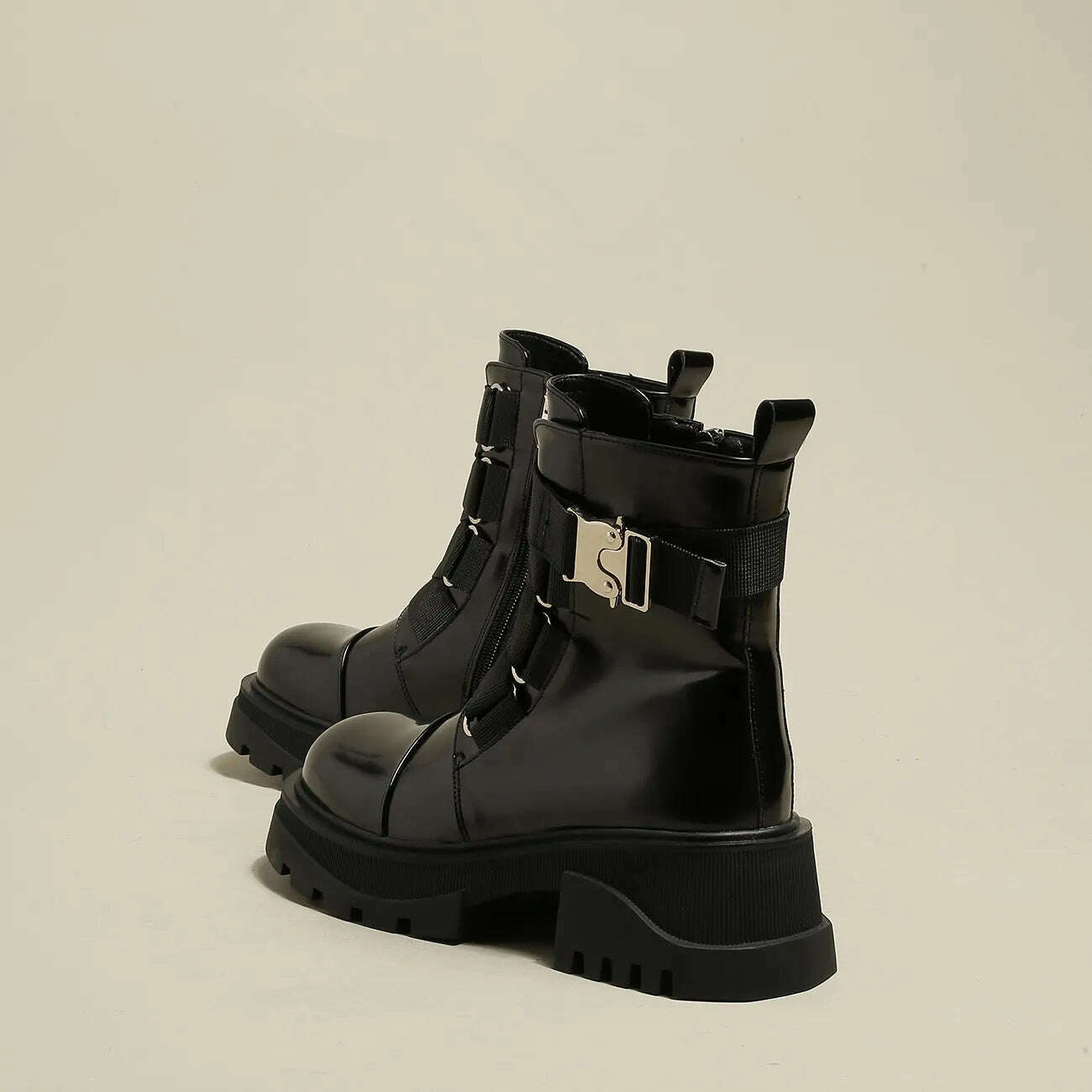 KIMLUD, Women's Autumn Boots Women Shoes Female Ankle Boots Cool Motorcycle Chelsea Winter Shoes Slip On Brand Designer Footwear Ladies, KIMLUD Womens Clothes