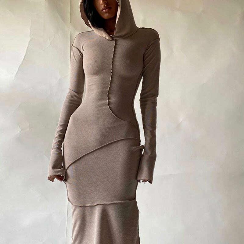 Women's Dress New Casual Hooded Long Sleeve Elegant Party Dresses for Women  2023 Outfits Dresses Streetwear Skinny Bodycon