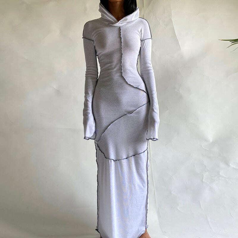 KIMLUD, Women's Dress New Casual Hooded Long Sleeve Elegant Party Dresses for Women 2023 Outfits Dresses Streetwear Skinny Bodycon, KIMLUD Womens Clothes
