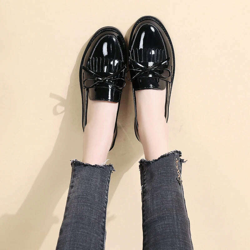 KIMLUD, Women's Flats spring summer shoes woman sandalias2022 slides shoes designer Loafers Patent Leather Low Heels Oxford sport Shoe, KIMLUD Womens Clothes