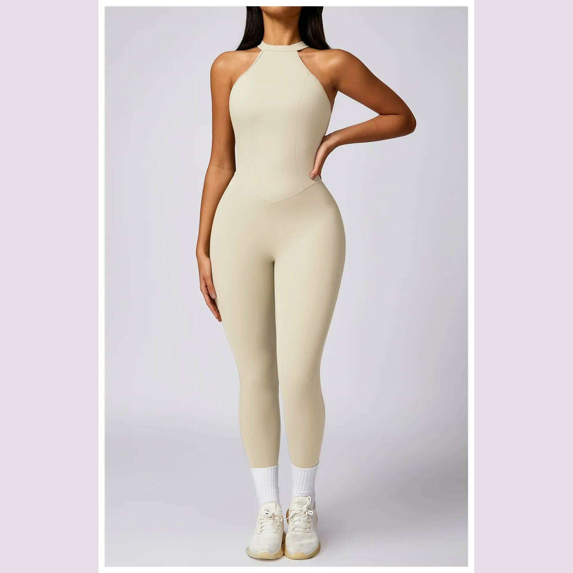 Women's 2024 New INS Network Red Same Hip Lift Back Outdoor Running Tight Exercise Quick Dry Yoga Fitness Jumpsuit - KIMLUD