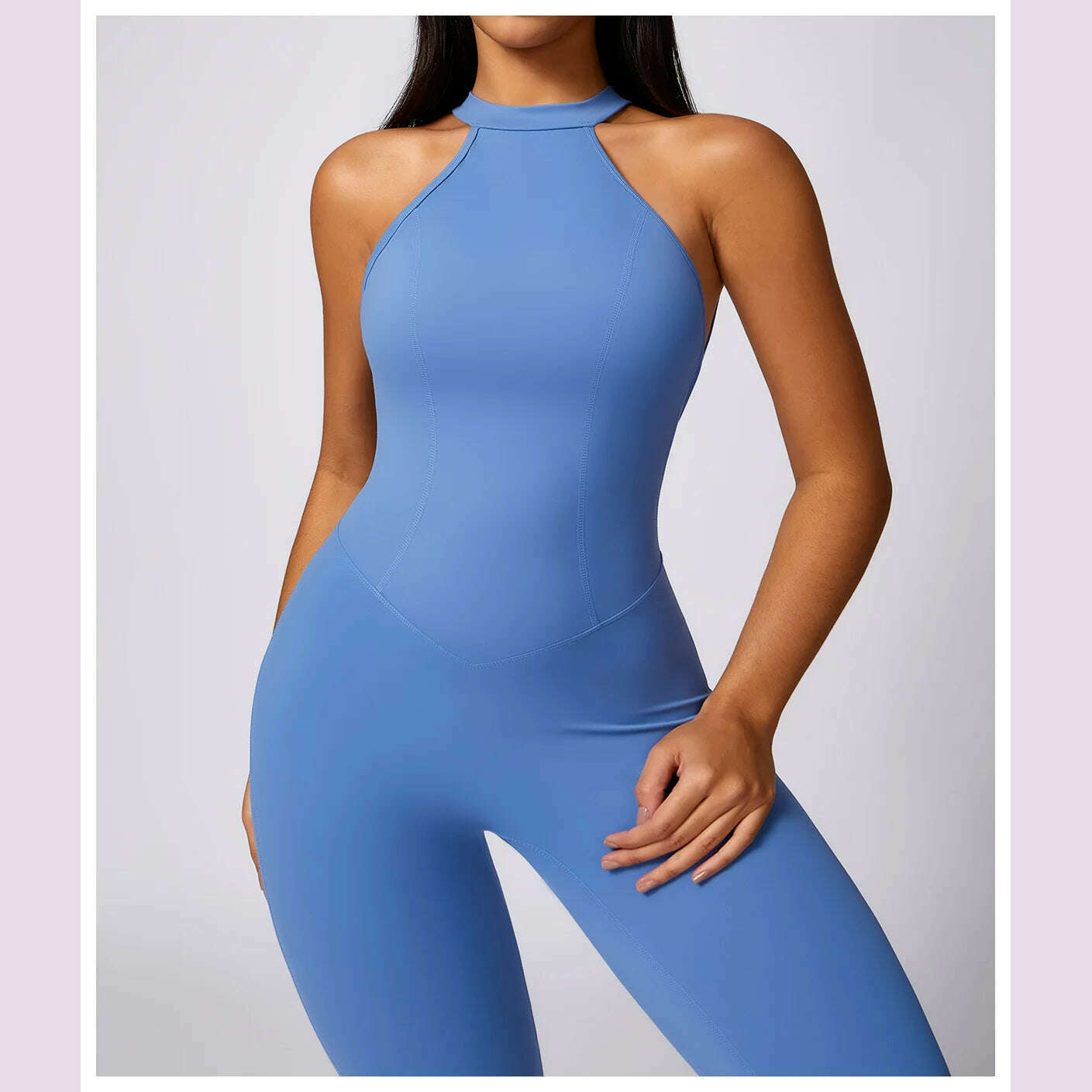 Women's 2024 New INS Network Red Same Hip Lift Back Outdoor Running Tight Exercise Quick Dry Yoga Fitness Jumpsuit - KIMLUD