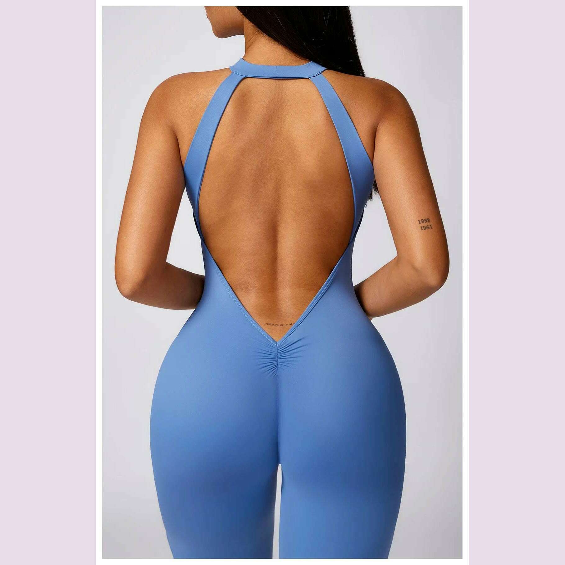 Women's 2024 New INS Network Red Same Hip Lift Back Outdoor Running Tight Exercise Quick Dry Yoga Fitness Jumpsuit - KIMLUD