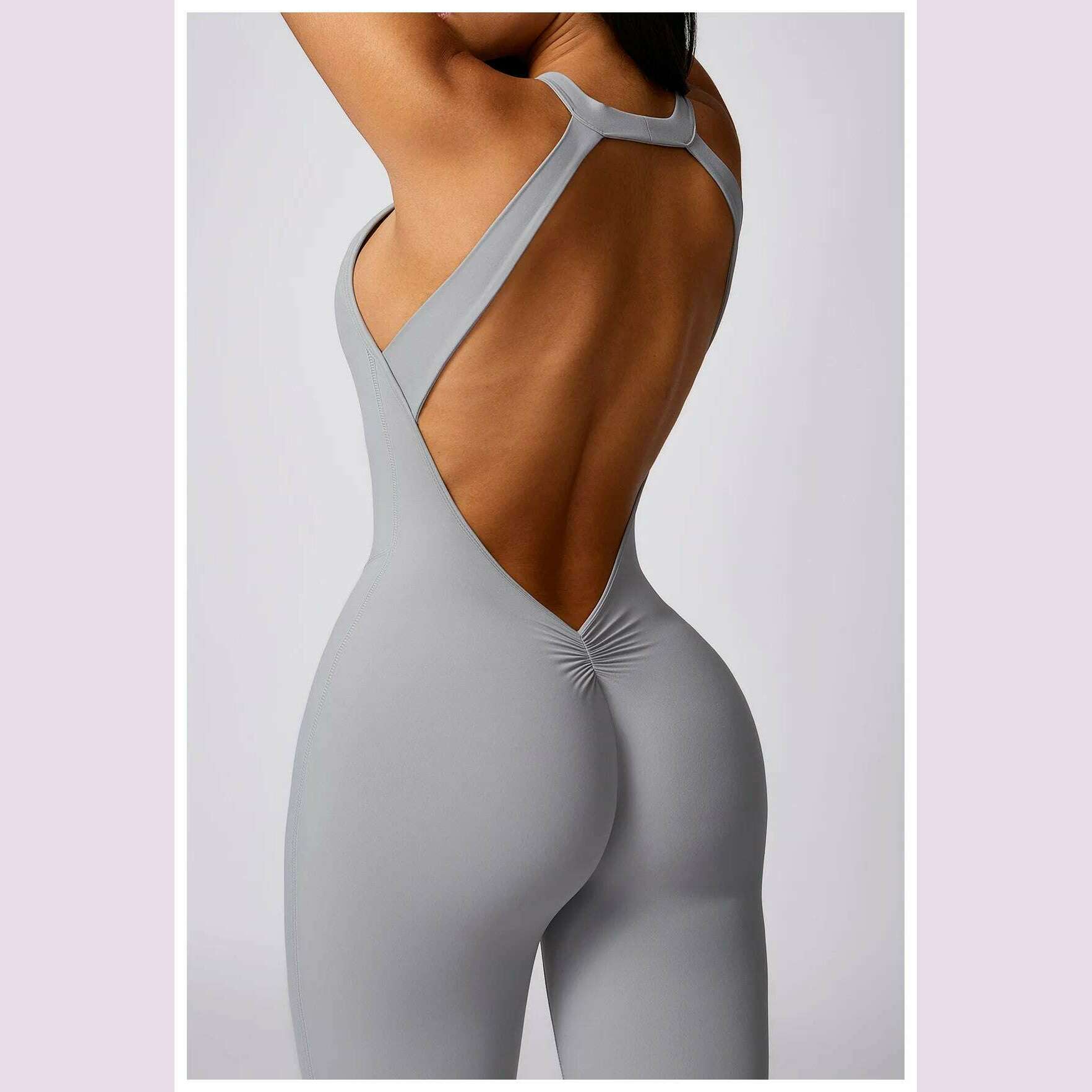 Women's 2024 New INS Network Red Same Hip Lift Back Outdoor Running Tight Exercise Quick Dry Yoga Fitness Jumpsuit - KIMLUD