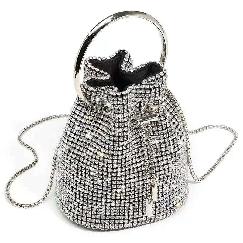 KIMLUD, Women's bag 2023 a w bucket bags Women's inlaid diamond bag Fashion dinner women luxury single shoulder designer handbags, 1 / Russian Federation, KIMLUD APPAREL - Womens Clothes