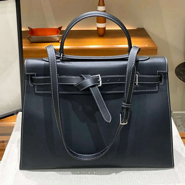 Women's bag luxury leather crossbody shoulder bag Ladies high-end fashion handbag large capacity shopping bag 2024 new - KIMLUD