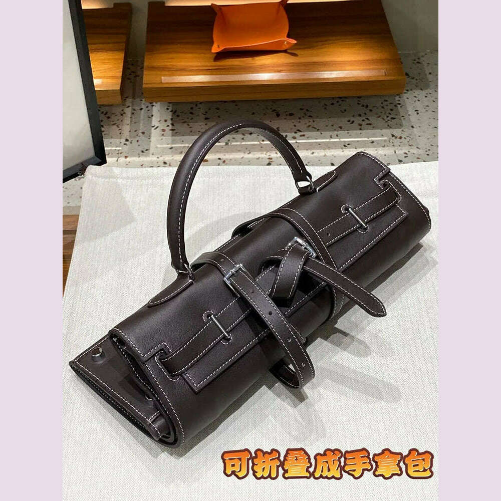 Women's bag luxury leather crossbody shoulder bag Ladies high-end fashion handbag large capacity shopping bag 2024 new - KIMLUD