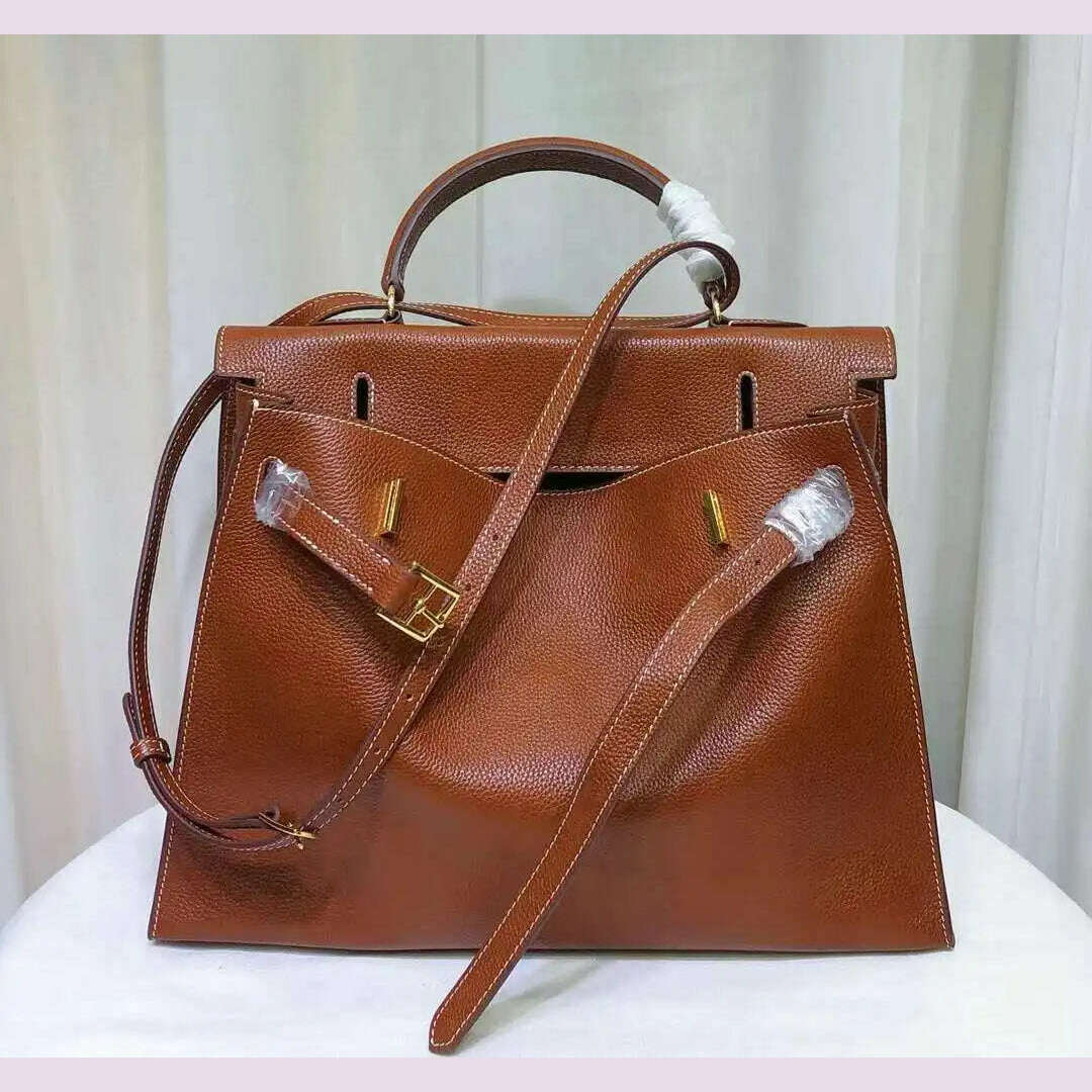 Women's bag luxury leather crossbody shoulder bag Ladies high-end fashion handbag large capacity shopping bag 2024 new - KIMLUD