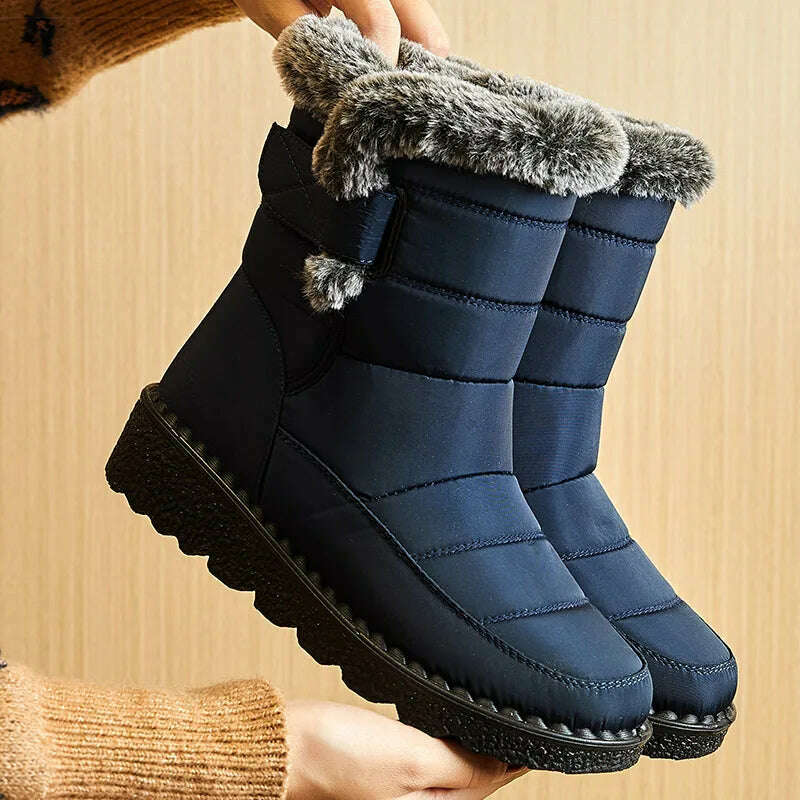 Women's Boots 2024 Trend Winter Shoes For Woman Winter Boots Ankle Low Heels Botas Mujer Waterproof Snow Boots With Fur Shoes Women's Boots 2024 Trend Winter Shoes For Woman Winter Boots Ankle Low Heels Botas Mujer Waterproof Snow Boots With Fur Shoes
