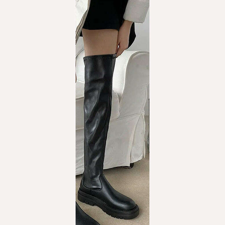 KIMLUD, Womens Boots Autumn New Fashion Short Boots Handsome But Knee Boots Three Length Options Woman Shoes, High style 1 / 35, KIMLUD APPAREL - Womens Clothes