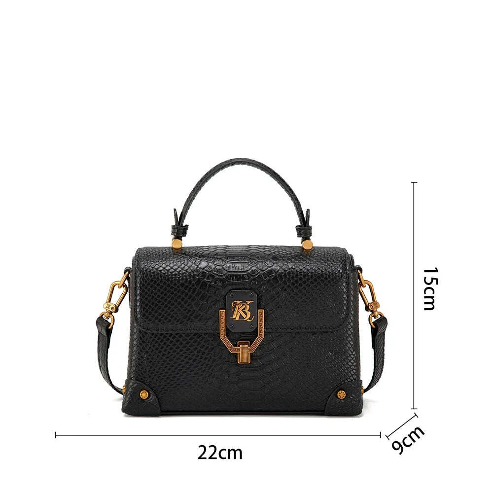 Women's handbag 2026 season new high-end simple and fashionable snake pattern single shoulder crossbody bag multifunctional bag