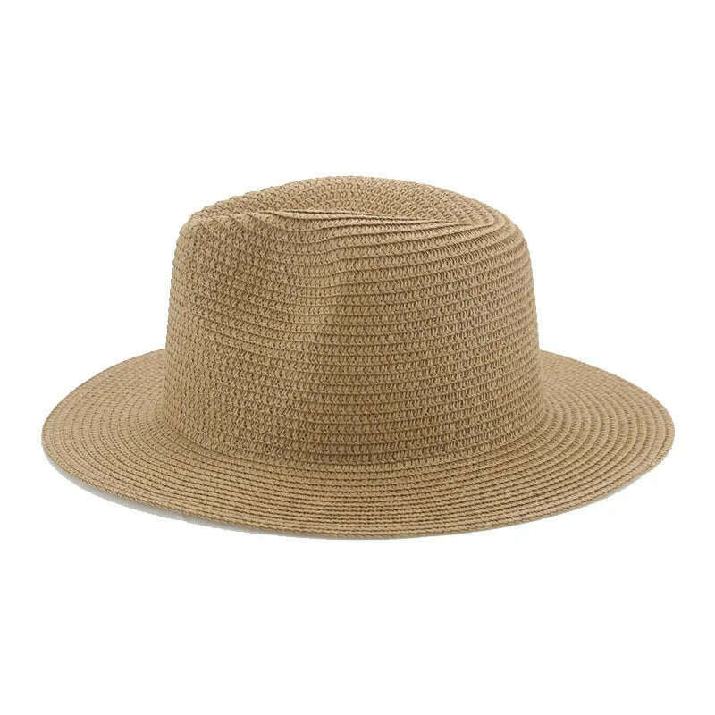 Women's Hat Hats for Women Summer Straw Sun Hats Men's Caps Sun Protection Beach Summer Women Men Panama Straw Hat Gorras Hombre - KIMLUD