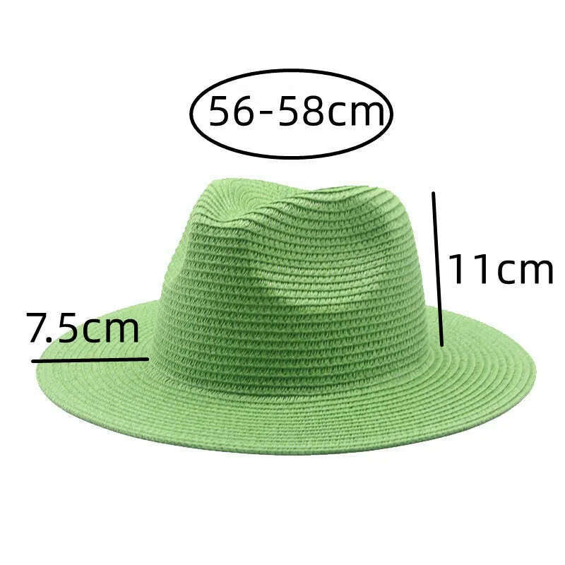 Women's Hat Hats for Women Summer Straw Sun Hats Men's Caps Sun Protection Beach Summer Women Men Panama Straw Hat Gorras Hombre - KIMLUD