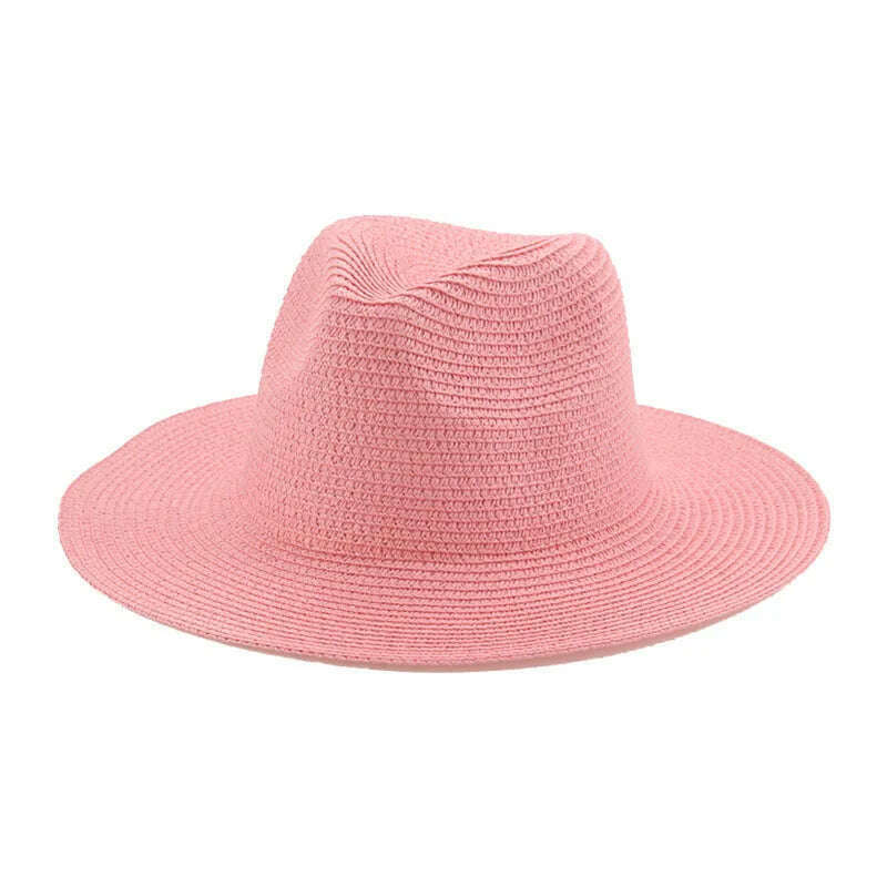 Women's Hat Hats for Women Summer Straw Sun Hats Men's Caps Sun Protection Beach Summer Women Men Panama Straw Hat Gorras Hombre - KIMLUD