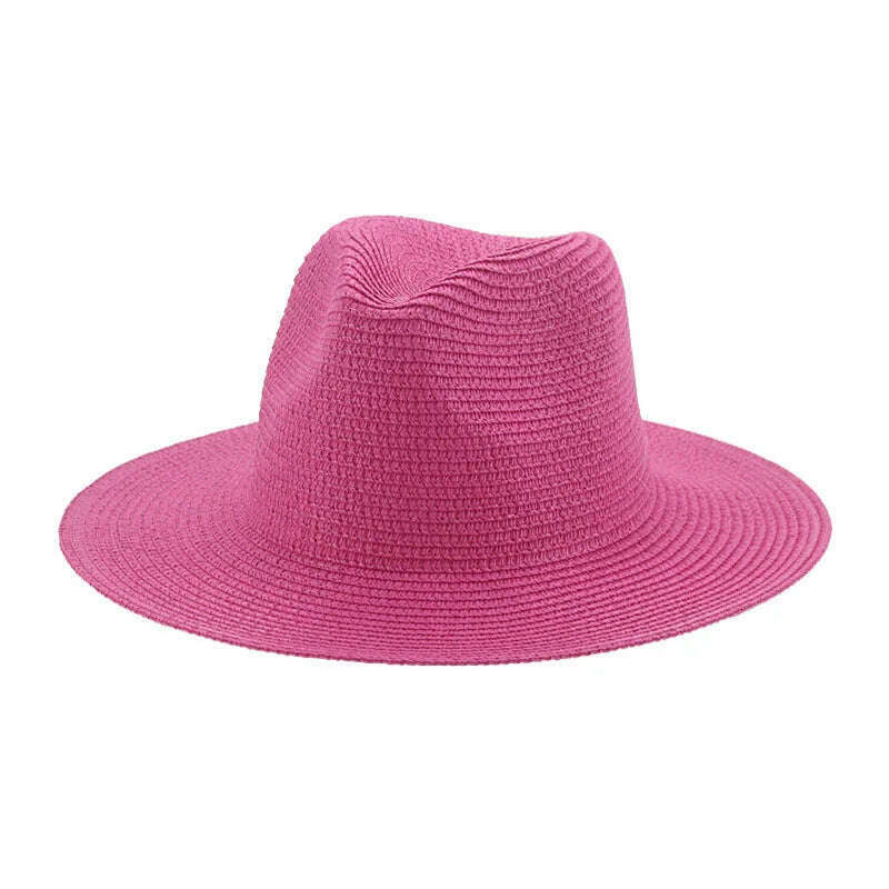 Women's Hat Hats for Women Summer Straw Sun Hats Men's Caps Sun Protection Beach Summer Women Men Panama Straw Hat Gorras Hombre - KIMLUD