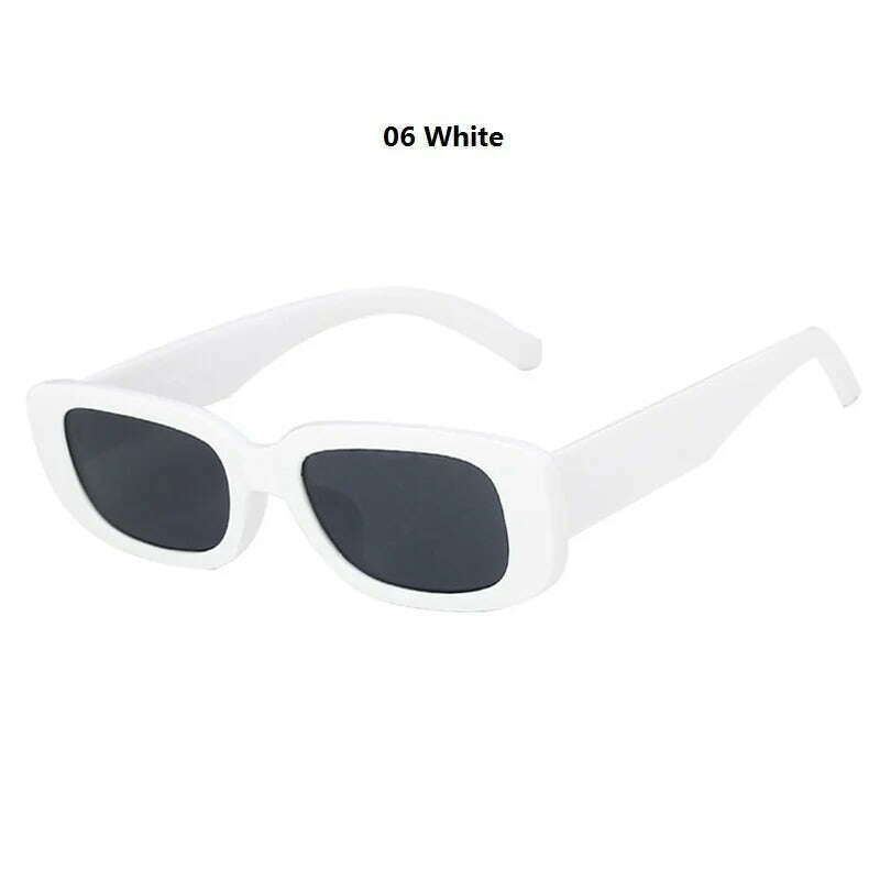 Women's Rectangle Retro Sunglasses Square Designer Small Sunglasses Women Female Sun Glasses Vintage Driving Shades UV400 - KIMLUD