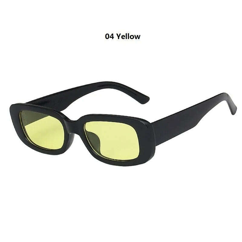 Women's Rectangle Retro Sunglasses Square Designer Small Sunglasses Women Female Sun Glasses Vintage Driving Shades UV400 - KIMLUD