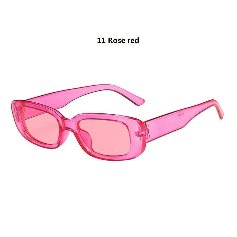 Women's Rectangle Retro Sunglasses Square Designer Small Sunglasses Women Female Sun Glasses Vintage Driving Shades UV400 - KIMLUD