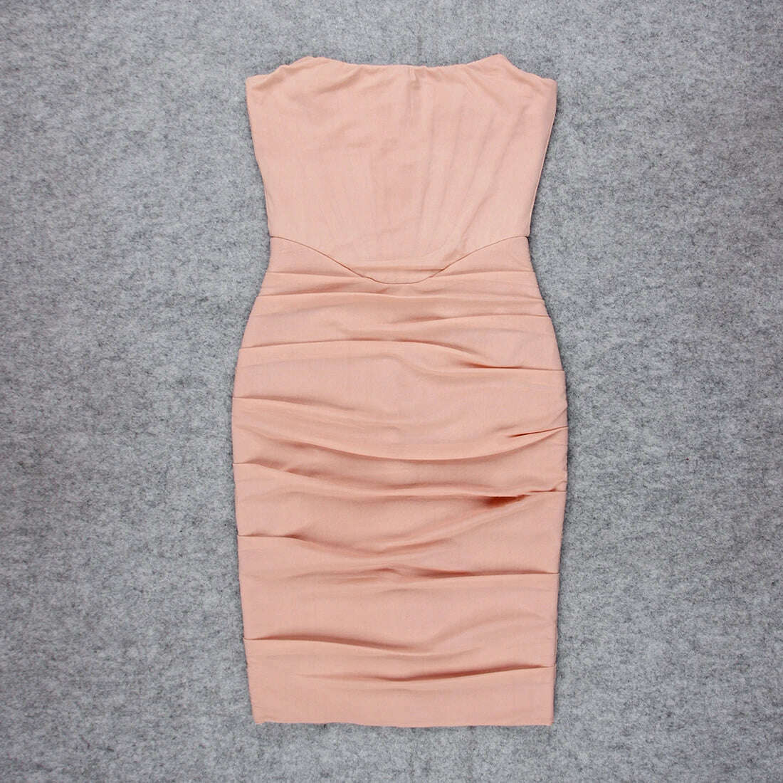 KIMLUD, Women's Sexy Strapless Open Back Skinny Bodycon Mini Dress 2021 Summer Sleeveless Mesh Bandage Club Nightclub Party Dresses, Pink / XS, KIMLUD APPAREL - Womens Clothes