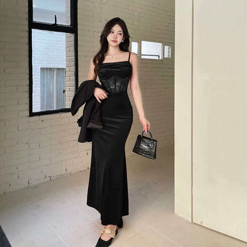 KIMLUD, Women's Sexy Style Christmas New Year's Suede Lace Dress Clip Dress Includes Glove Style Skirt CF23660LL/CF23649GN, KIMLUD Womens Clothes