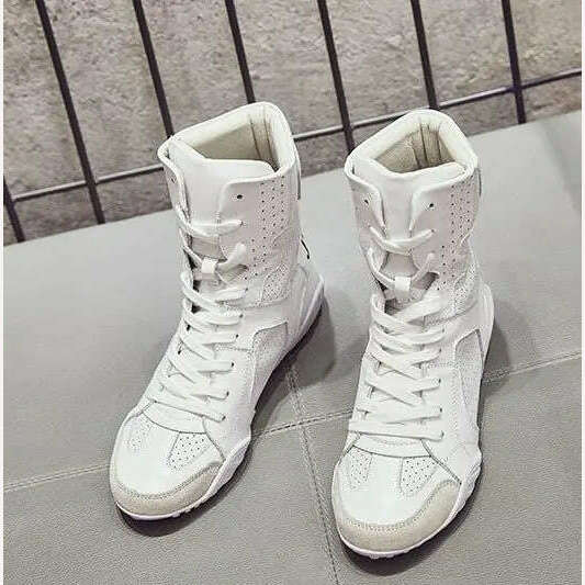 KIMLUD, Womens Shoes White High Top Designer Luxury women Sneakers Spring Summer Casual Fashion Shoes Woman Ankle Boots for Women, White / 35, KIMLUD APPAREL - Womens Clothes