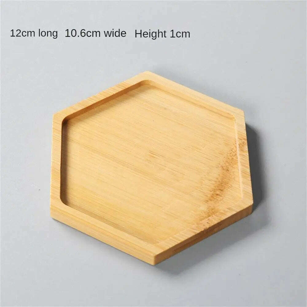 KIMLUD, Wooden Bamboo Multi -size Tea Coaster Cushion Pad Multi -sized DIY Coasters Heart -shaped Elliptical Hexagonal Rectangular, KIMLUD Womens Clothes