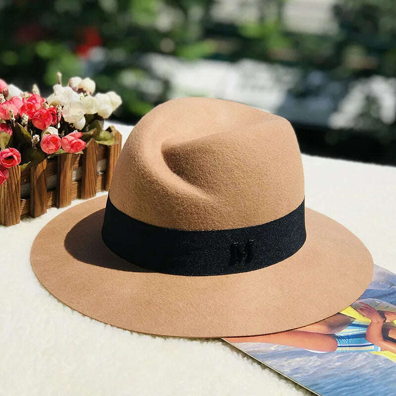 wool fedora for women men fedoras lady hat two toned felt church hat unisex bowknot jazz hat for men and women wholesale price - KIMLUD